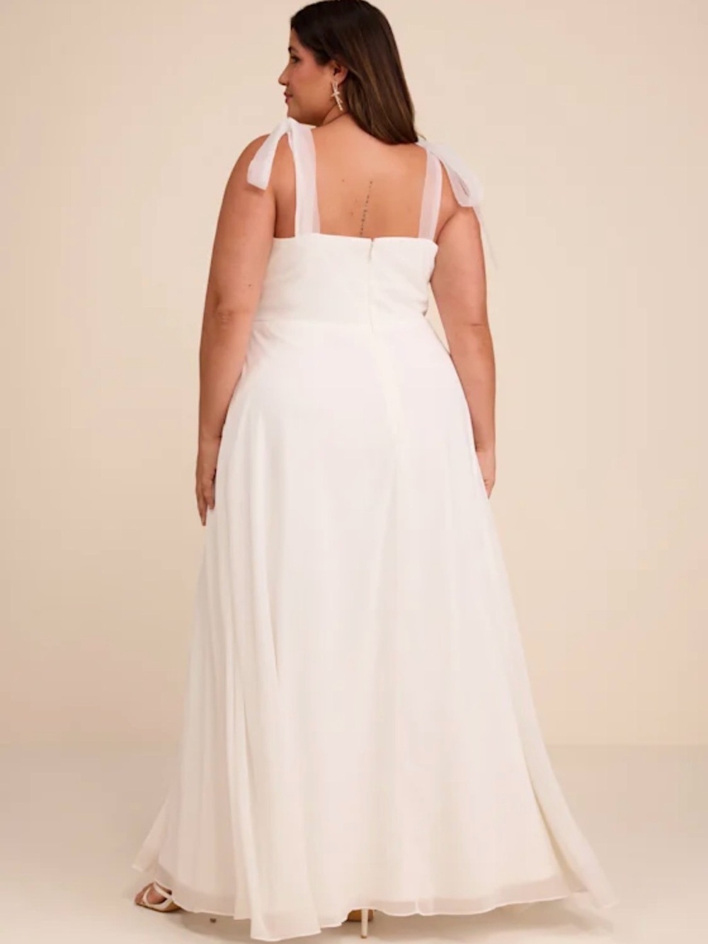 Radiant Romance White Tie-Strap Maxi Dress - Picture 2 of 10